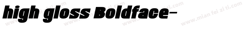 high gloss Boldface字体转换
